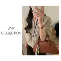 【吉满】韩系复古设计感长毛加厚短款拉链毛衣开衫JM2402