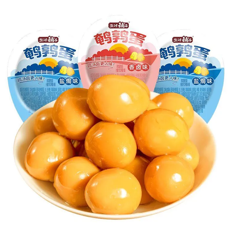 盐津铺子单粒鹌鹑蛋卤蛋小包装盐焗香卤散称开袋即食小吃休闲食品