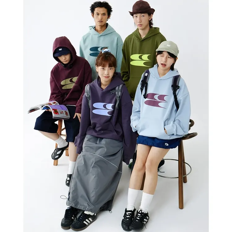 【哭喊酱】Crying center/哭喊中心新款经典3C LOGO连帽套头情侣款卫衣