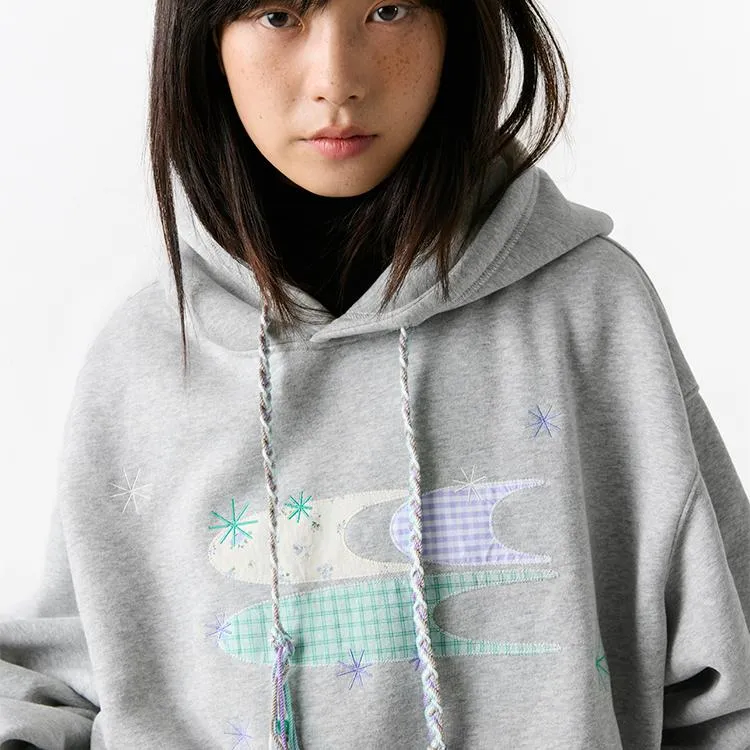 【哭喊酱】Crying center/哭喊中心碎花格纹拼布加绒卫衣