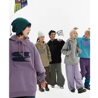 Cryingcenter秋冬连帽毛巾绣logo彩点抽绳加绒加厚卫衣