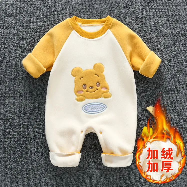 婴儿新生儿衣服幼儿外出服新生宝宝保暖贴身哈衣连体衣宝宝衣服