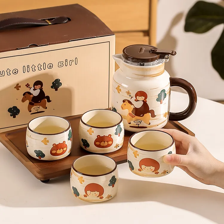 川岛屋可爱茶壶杯子套装礼盒送人闺蜜生日礼物女乔迁新婚结婚礼物