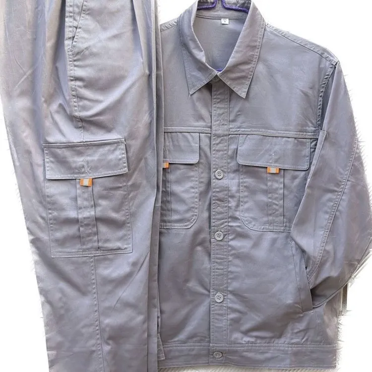 夏季新款棉薄款工作服套装男劳保服防烫耐磨耐脏高档厂服工装长袖