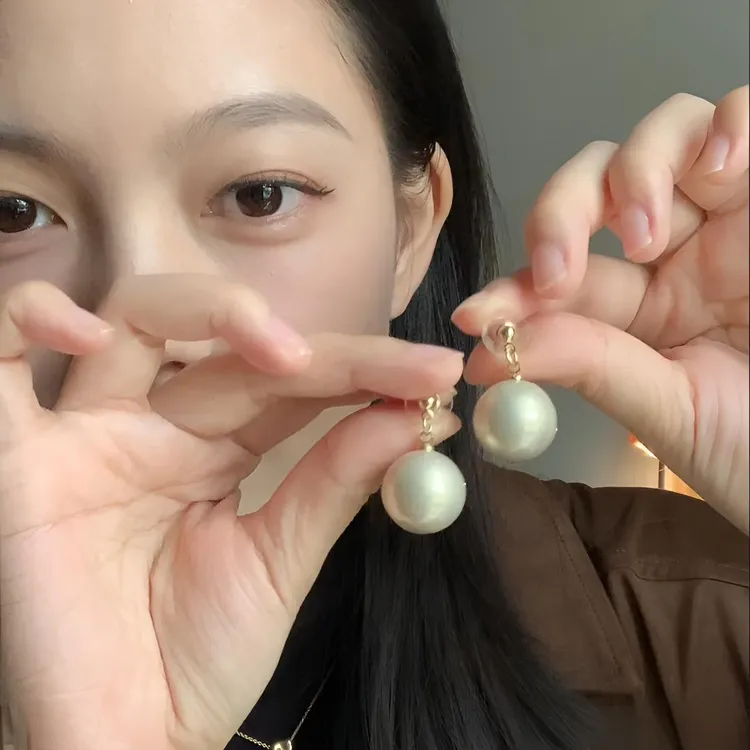 铜合金仿珍珠耳饰 小众高级感简约珍珠耳钉法式超仙百搭气质耳饰