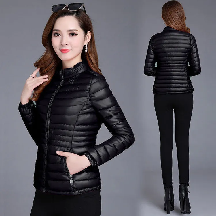 轻薄保暖棉服女短款韩版修身百搭棉衣2025秋冬新款显瘦小棉袄外套