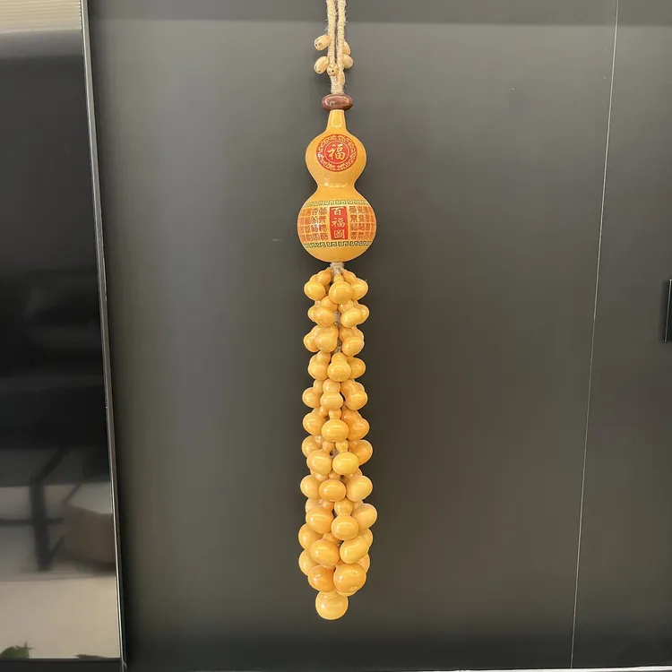 天然葫芦挂件客厅玄关门店办公室茶室时尚挂件手工编制而成