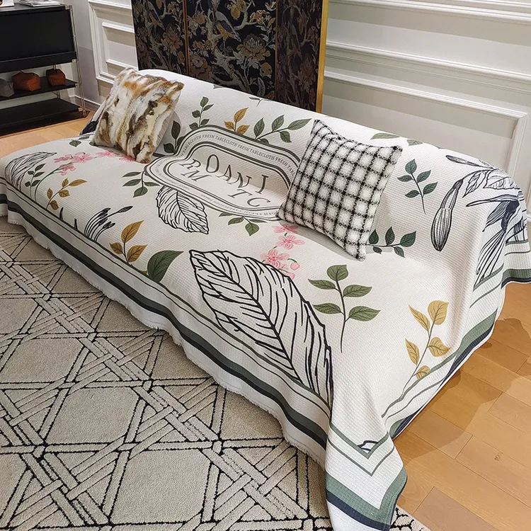 新疆西藏包邮四季通用防猫抓沙发垫盖布毯全包沙发套罩