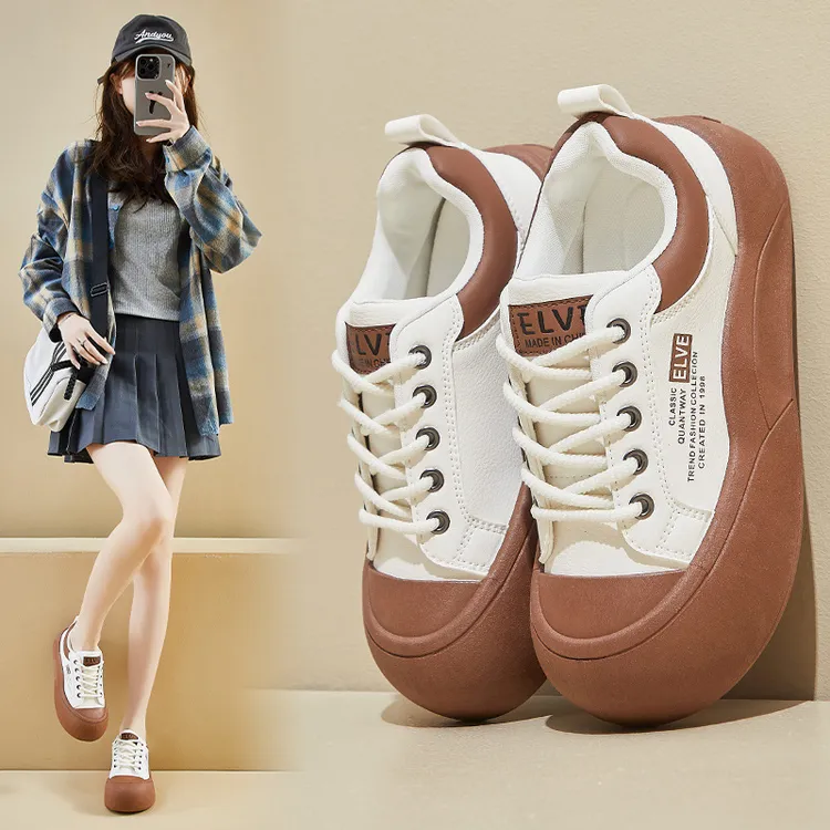 2024秋季小白鞋新款韩版ins女学生厚底增高运动板鞋休闲鞋XQ-S68