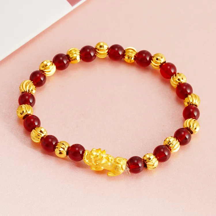 貔貅珠珠古典复古气质弹力绳手链