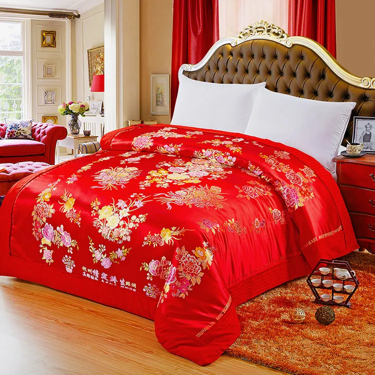 【被套】丽红富贵牡丹一个（四周拉链全脱卸设计）