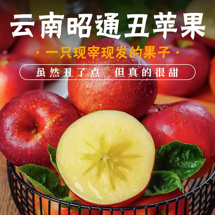 云南昭通糖心丑苹果纯甜无酸5斤/10斤原产地现摘现发清脆脆甜甜