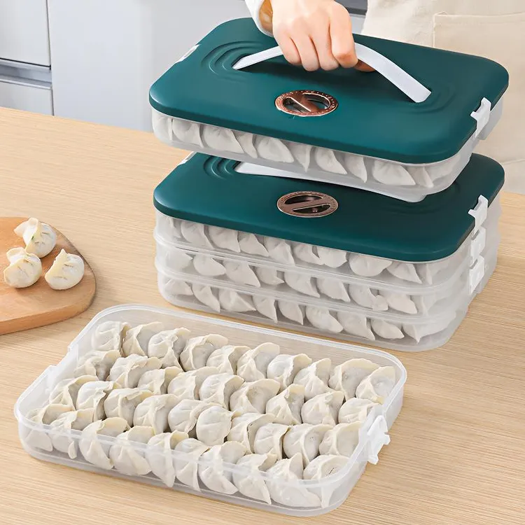 西邮哥【新疆包邮】饺子盒冷冻专用密封保鲜盒水饺馄厨房冰箱收纳盒