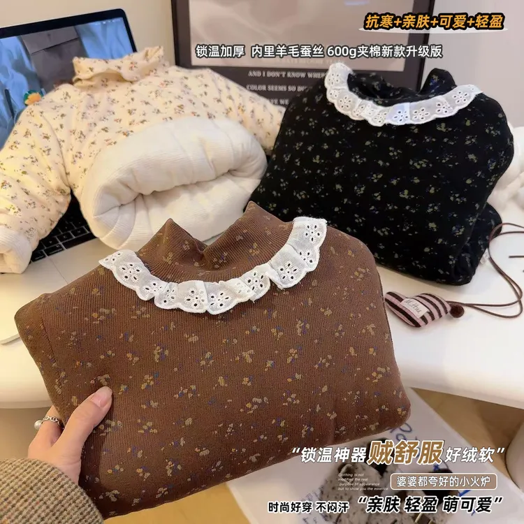 【三层夹棉 一件过冬】儿童冬季碎花棉袄三层加厚保暖上衣夹棉上衣