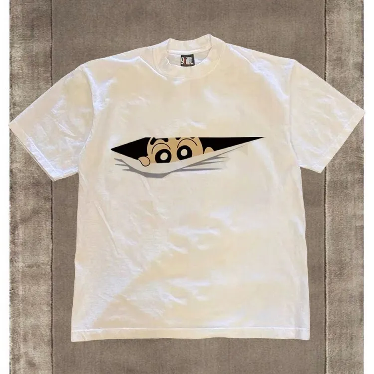 夏季时尚潮流男士纯棉吸汗材质圆领爱心印花半袖修身男女同款t恤