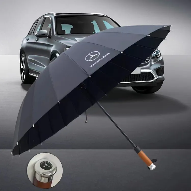 奔驰专用长柄雨伞glc300/glb200/A180L/C200L/Ee级车载原厂高档伞
