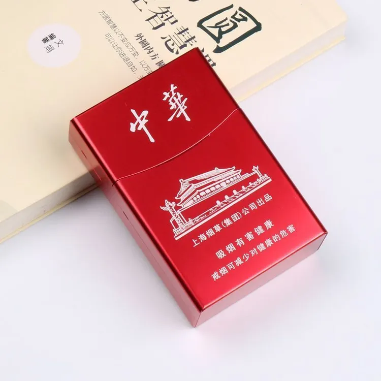 网红烟盒粗支20支装便携超薄铝合金经典磁吸翻盖创意个性男士烟盒