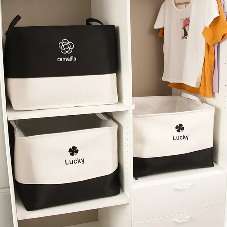 大容量收纳箱家用加厚布艺束口超大号衣柜收纳筐被子衣服收纳防水