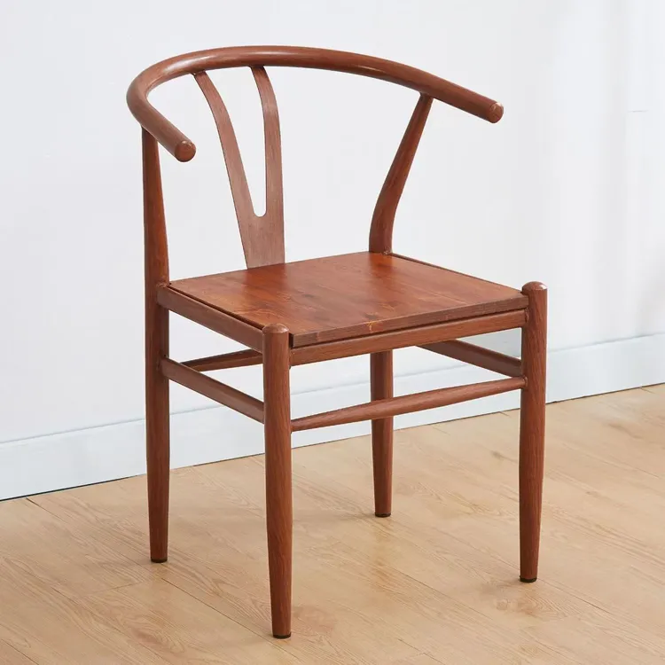 现代铁艺椅子靠背椅太师椅中式餐厅桌椅北欧简约椅家用仿实木茶椅