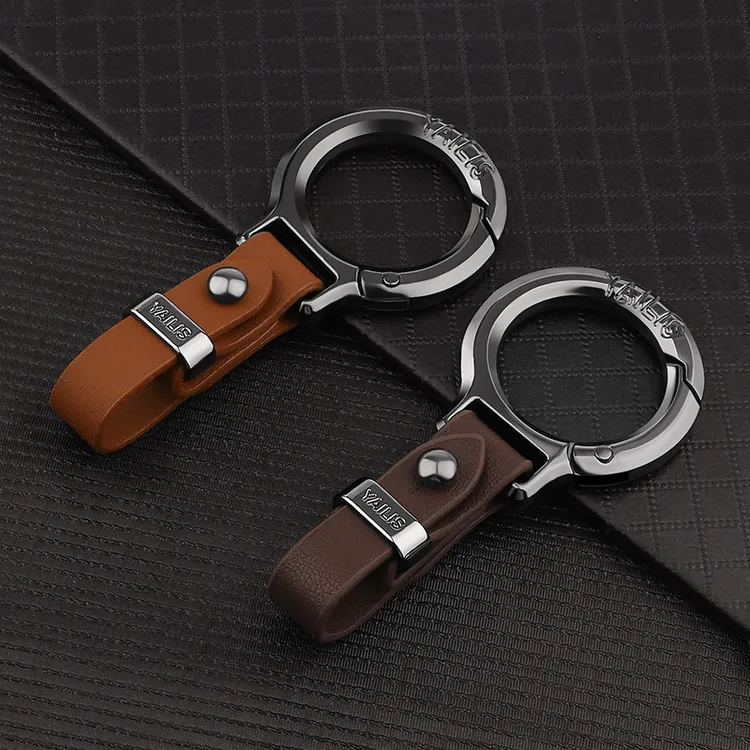 優艾利斯钥匙扣2024新款钥匙挂件装饰包包挂饰链锌合金圈环皮质