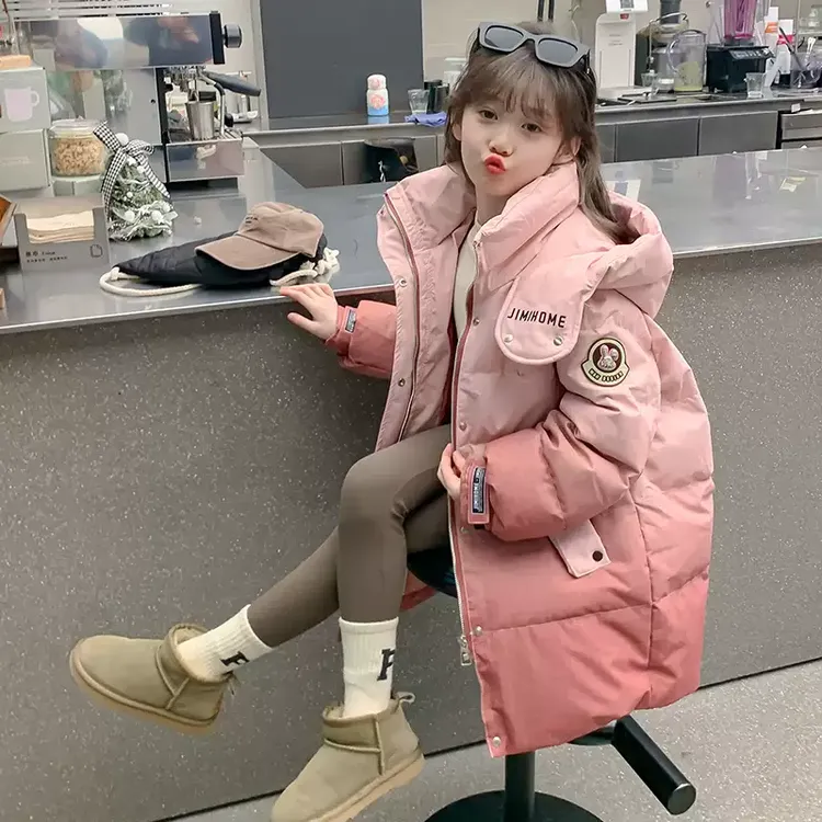 巴拉巴拉炸街潮牌女童棉服冬装2024新款洋气儿童装衣小女孩冬季