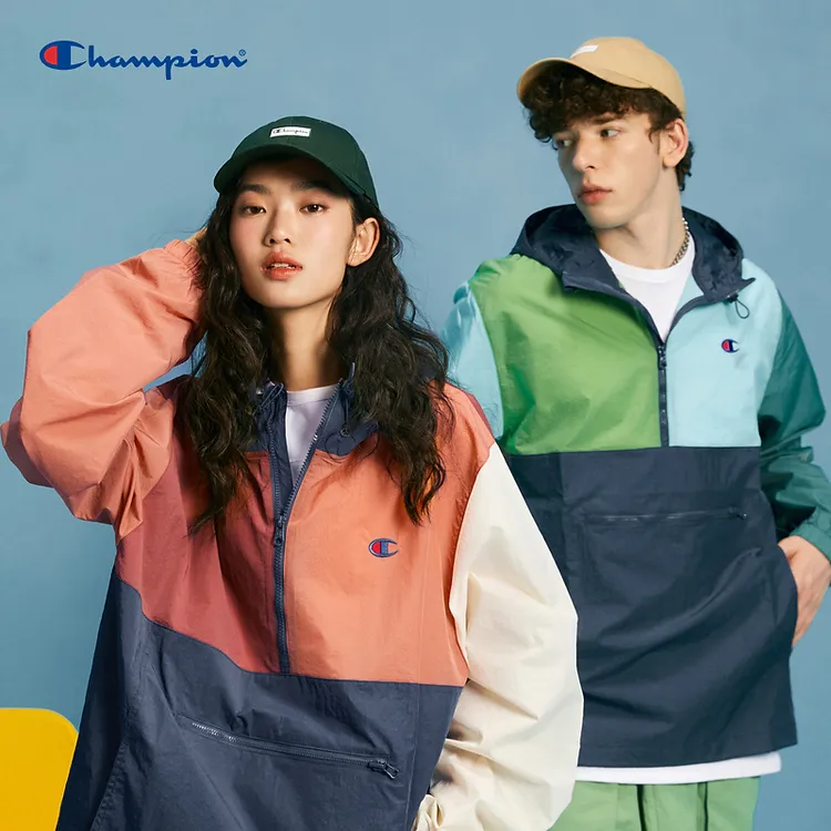 【琥珀流光】Champion冠军欧若风外套百搭拼色情侣夹克UM-VOT05-3