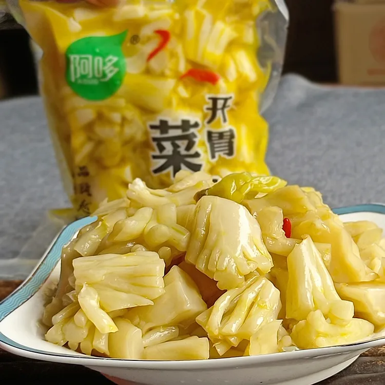 温州特产开胃菜花梗泡菜下饭菜鲜嫩爽脆花菜梗酱腌菜台州冷盘小菜