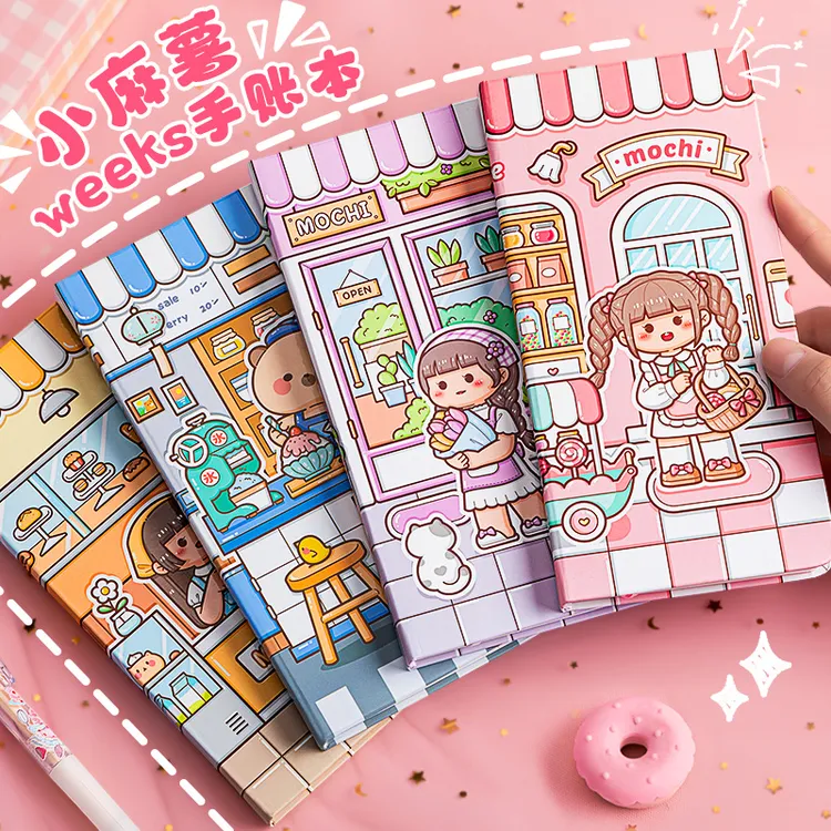 清仓小麻薯weeks手账本便宜网红方格本手帐本长方形本子日计划本