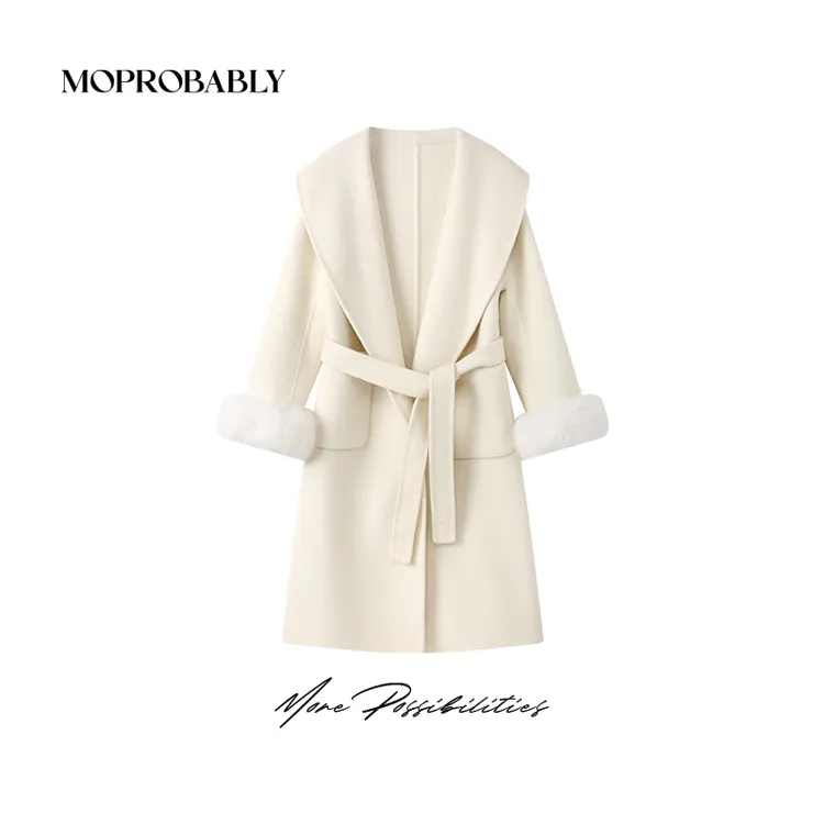 Moprobably李予诺「留洋千金」温柔风气质双面毛呢外套L4460391