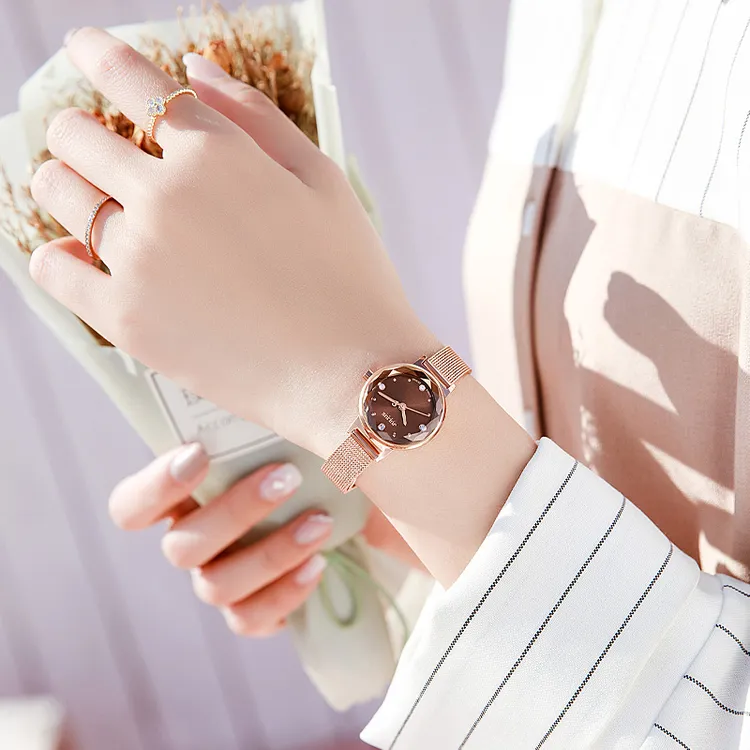 聚利时正品手表女款气质学生小巧网红女款石英表高颜值女生腕表