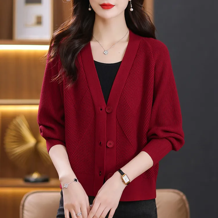 新款毛衣女潮外搭毛衫针织开衫春装2024年新款外搭毛衣外套