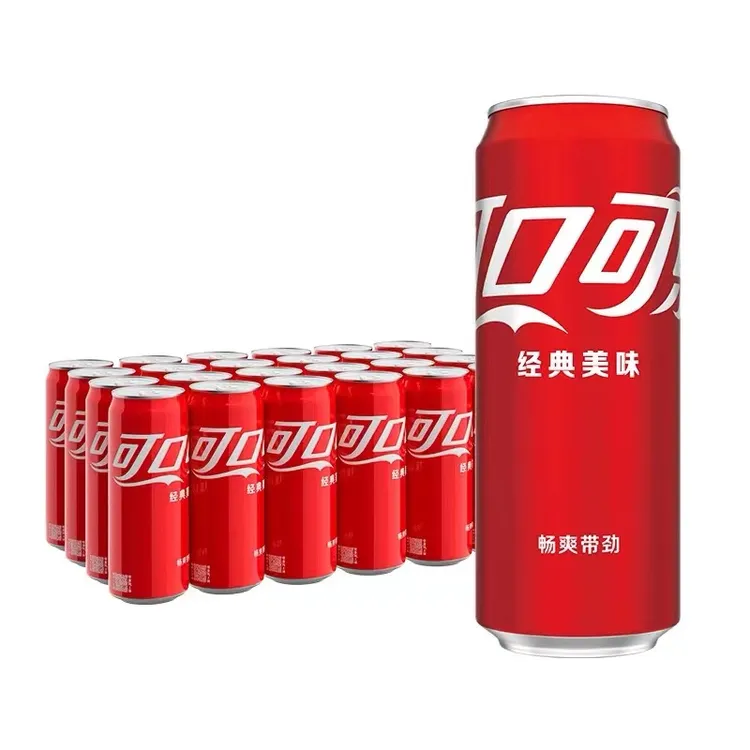【热销 】经典可口可乐330ml*24罐摩登罐碳酸饮料汽水 半塑包