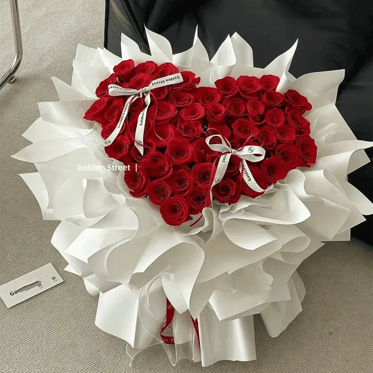 浪漫礼鲜花心型花束生日玫瑰花礼物送爱人老婆女朋友