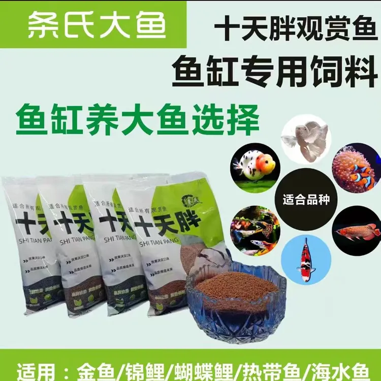 条哥观赏鱼饲料十天胖系列金鱼锦鲤观赏鱼条哥养鱼