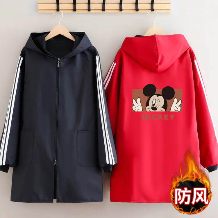 时尚罩衣女加绒加厚家用厨房防水围裙长袖可外穿工作服可定制耐脏