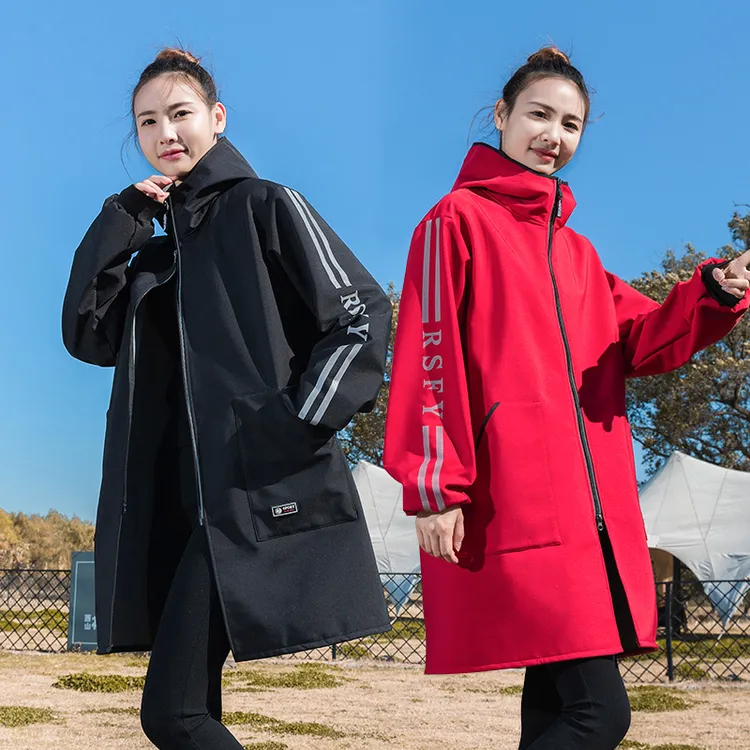 时尚新款长袖围裙防油罩衣加绒保暖工作服秋冬款户外抗风御寒男女