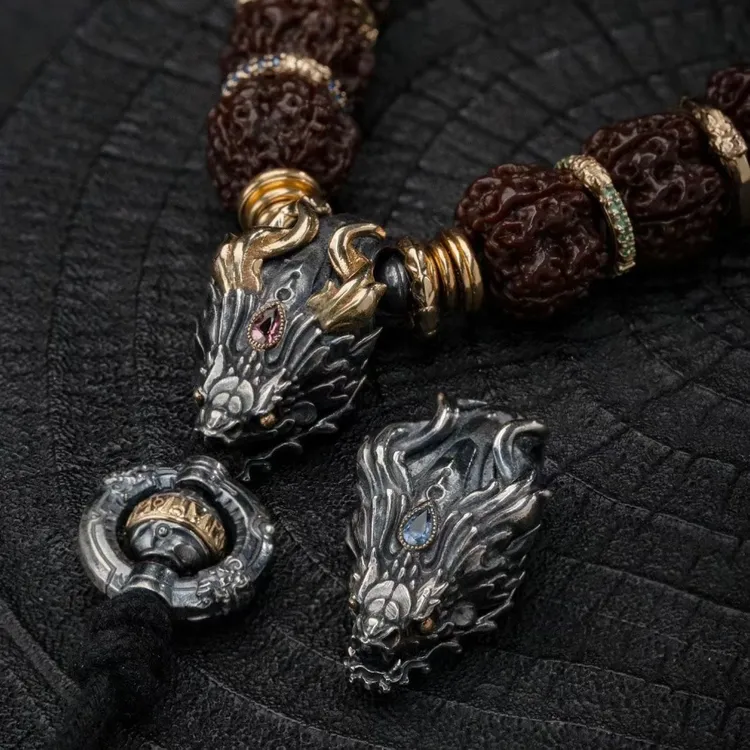 925【云升龙吟-三通】造型霸气 做工精细 金刚百搭文玩diy配