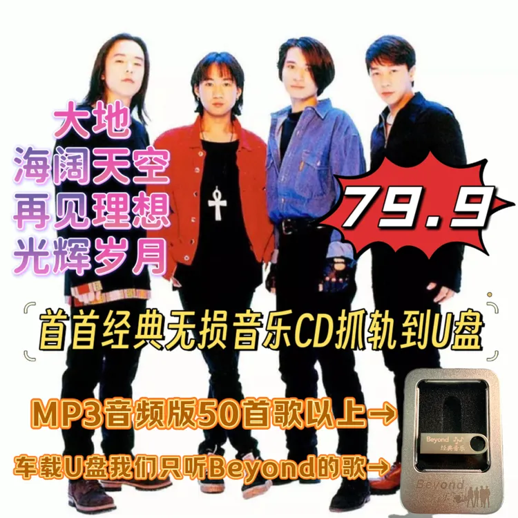Beyond黄家驹50首以上精选金曲无损音频版不挑车型配件包装护角