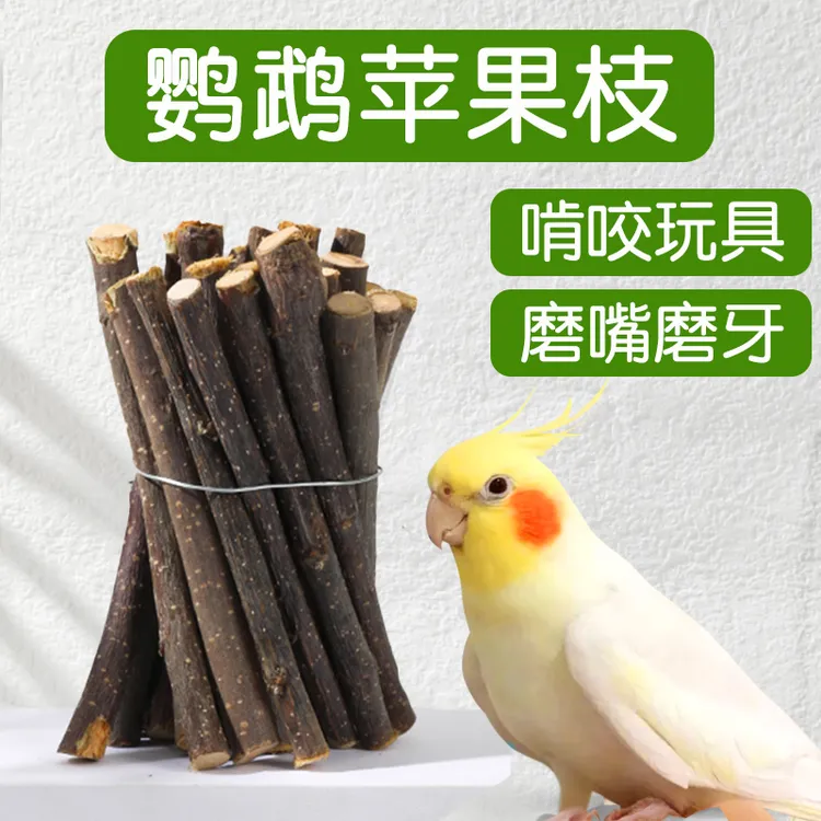 鹦鹉苹果枝木专用磨牙棒啃咬玩具解闷自嗨小鸟类磨嘴器鸟用品大全