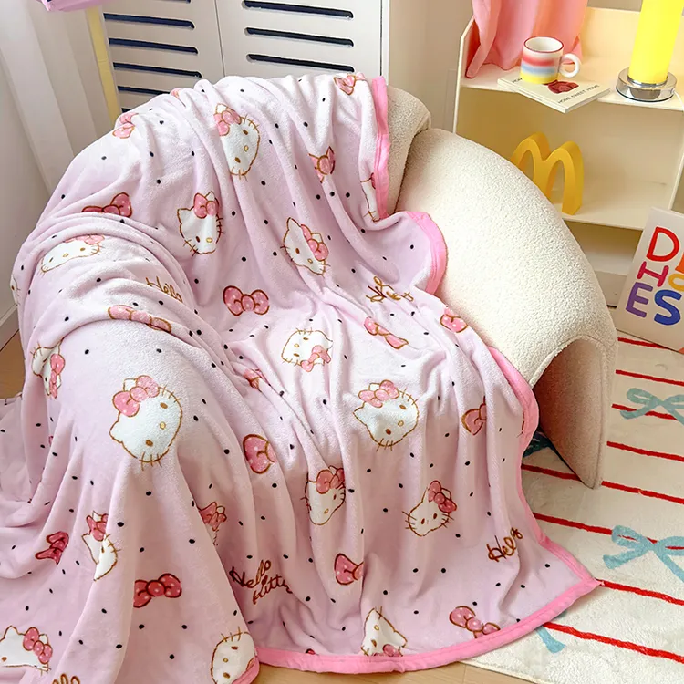 卡通双面牛奶绒儿童盖毯空调毯双面绒多功能毛毯盖毯午睡毯床单