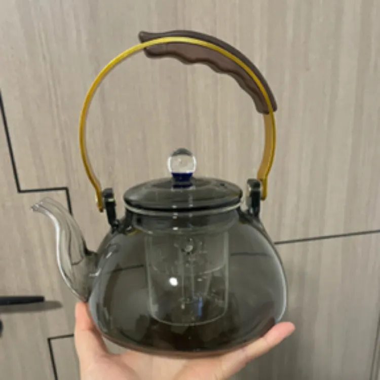 新款玻璃提梁壶蒸煮泡茶壶养生烧水耐热高硼硅大容量壶