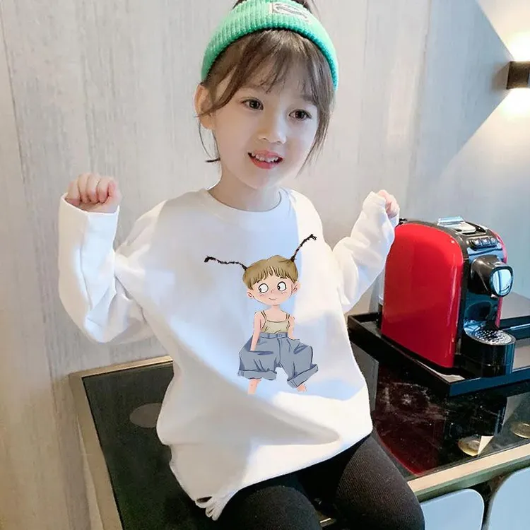 FAVMARTHA女童棉长袖t恤秋季2024新款春秋装中长款打底衫儿童装宝