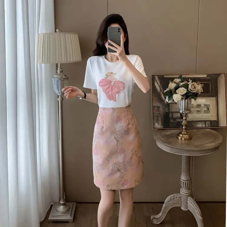 高档女士小香风套装裙夏季显瘦气质高级感时尚减龄洋气裙子两件套