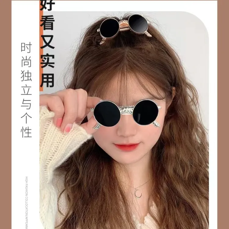 锌合金发饰 搞怪墨镜趣味发夹弹簧夹网红新款侧边刘海夹子头饰品