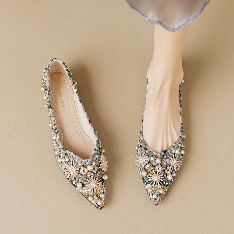 复古软底单鞋女2024春秋季小众设计感浅口豆豆鞋大码女鞋百搭尖头