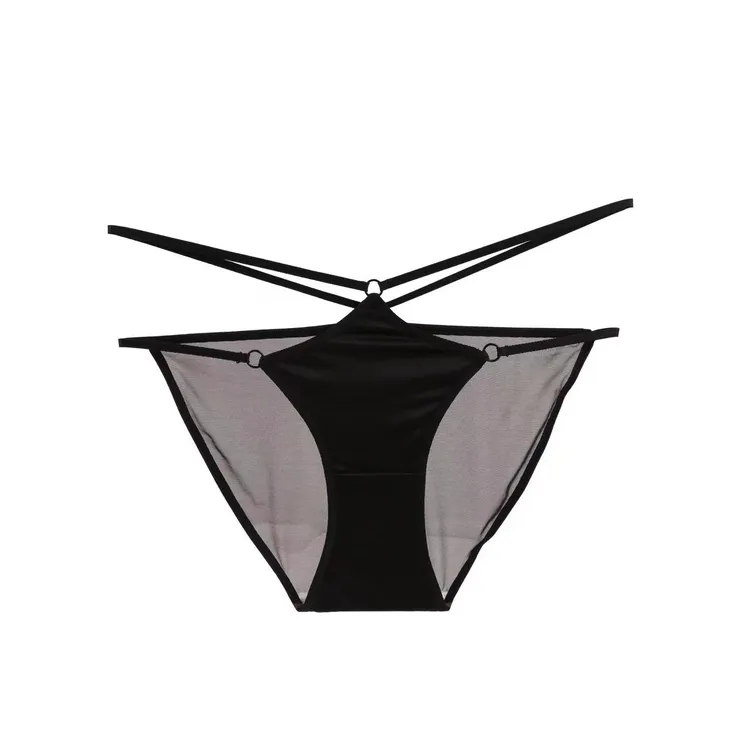 【80-140斤】性感网纱冰丝纯色中腰女内裤C3225