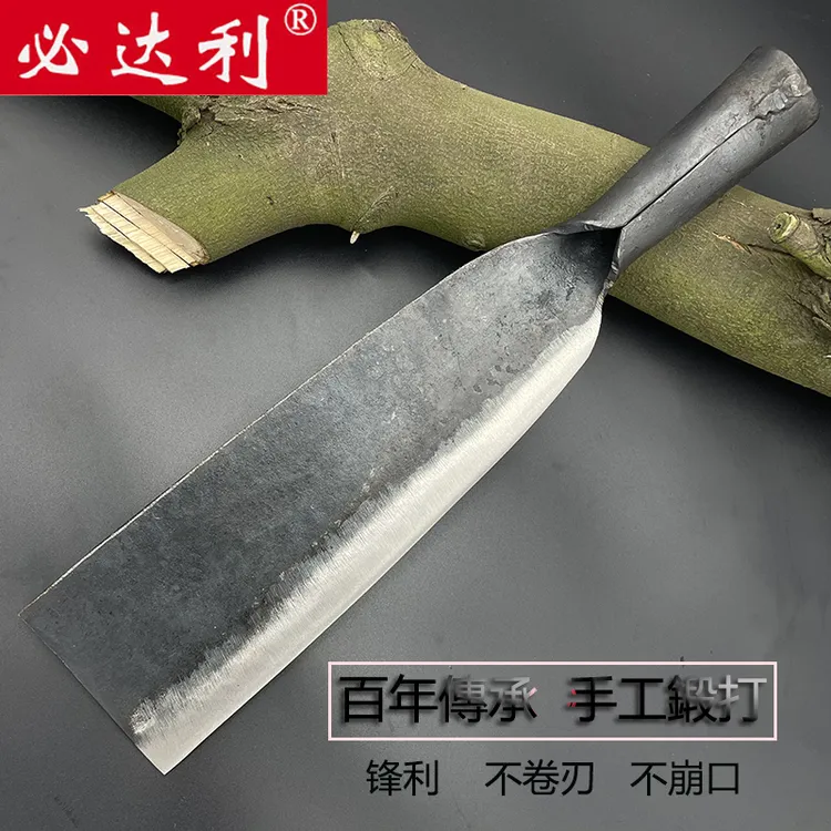 手工锻打柴刀加厚加长镰刀砍竹砍树砍柴割草刀农用工具户外开路