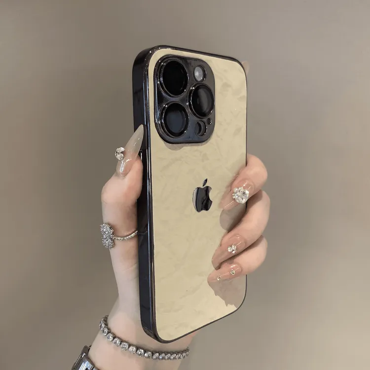 绒布皮雪山纹适用苹果16promax手机壳iPhone15防摔14全包13新款12