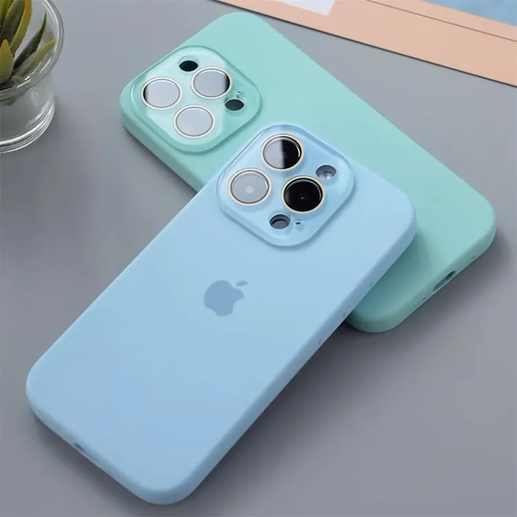 液态硅胶iPhone16Promax手机壳苹果15防摔14纯色13磨砂12全包镜头