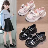 儿童公主皮鞋2025春秋季新款儿童黑色粉色皮鞋演出鞋子单鞋B009-